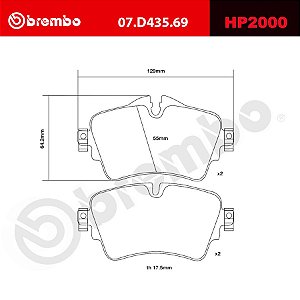 Brembo HP2000 Pads 07.D435.69