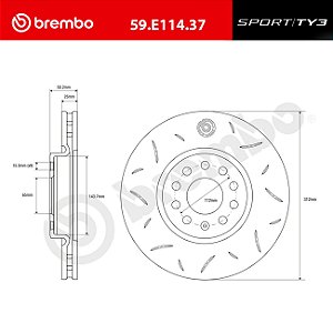 Disco Brembo Sport TY3 59.E114.37 - Dianteiros (Par) 312 mm