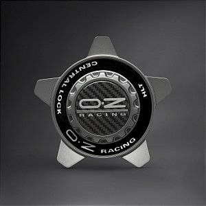 Centercap Centerlock para OZ Formula - M671 OZ Ø62 Grigio Corsa + Black Ring (Unidade)