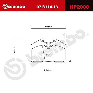 Brembo HP2000 Pads 07.B314.13
