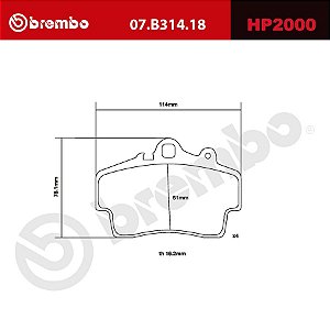 Brembo HP2000 Pads 07.B314.18