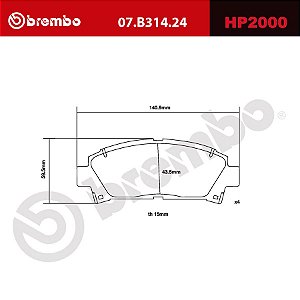 Brembo HP2000 Pads 07.B314.24