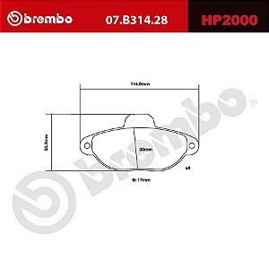 Brembo HP2000 Pads 07.B314.28