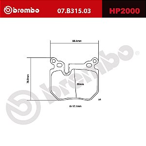 Brembo HP2000 Pads 07.B315.03