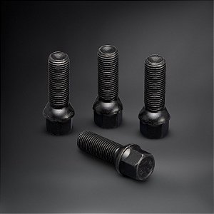 Parafusos de Reposição Roda OZ Racing M12x1.5 Preto Cônico - Kit c/ 4 Unidades