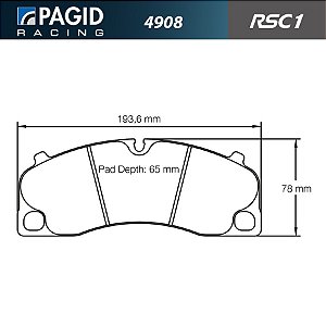 PAGID 4908 RSC1 - Ceramica Dianteira - Porsche 718 GTS, 991.2 GTS