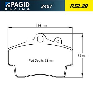 PAGID 2407 RSL29 - Dianteiro - Porsche 986 e 987 2.7