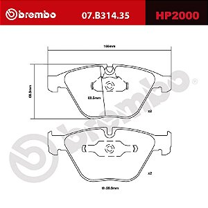 Brembo HP2000 Pads 07.B314.35