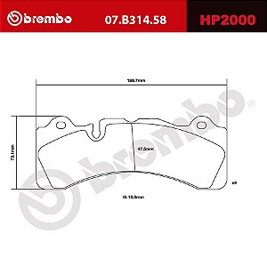 Brembo HP2000 Pads 07.B314.58
