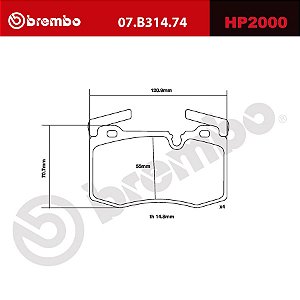 Brembo HP2000 Pads 07.B314.74