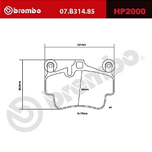 Brembo HP2000 Pads 07.B314.85