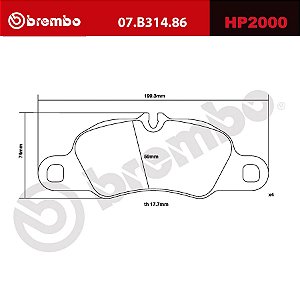 Brembo HP2000 Pads 07.B314.86