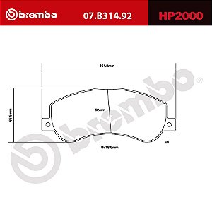 Brembo HP2000 Pads 07.B314.92