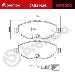 Brembo HP2000 Pads 07.B314.93