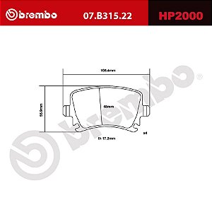 Brembo HP2000 Pads 07.B315.22