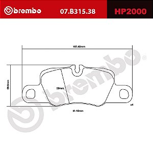 Brembo HP2000 Pads 07.B315.38