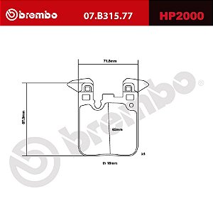 Brembo HP2000 Pads 07.B315.77