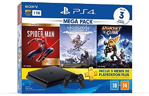 PlayStation 4 Mega Pack 15 - Spider-Man: Goty Edition, Horizon Zero Dawn: Complete Edition e Ratchet & Clank