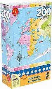 Puzzle 200 peças Horários do Mundo