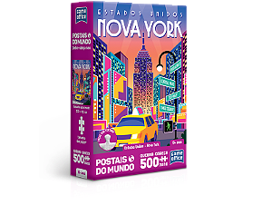 Postais do Mundo – Estados Unidos – Nova York – Quebra-cabeça 500 peças nano