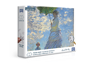 Coleção Obras de Arte – Monet: Mulher com sombrinha – Quebra-cabeça 1000 peças