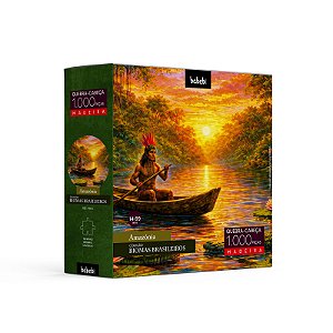 Babebi Quebra-Cabeça 1.000 Peças em Madeira, Amazônia, Coleção Biomas Brasileiros, 53x35cm, 14+ Anos