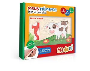 Meus Números jogo de encaixe em madeira