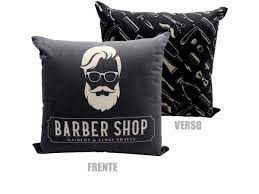 Almofada 40x40cm Fibra Veludo Barber Shop - Zona