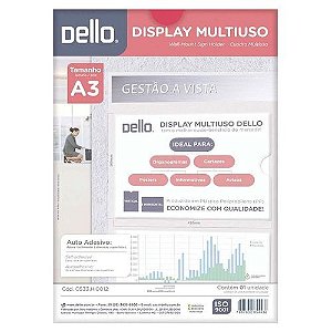 Quadro Aviso A3 Plastico Cristal - Dello