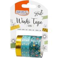 Fita Adesiva C/3 3m Washi Tape Shine Verde - Brw