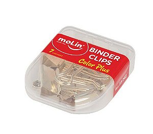 Binder Clips 25mm C/7 Ouro - Molin