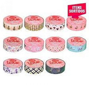 Washi Tape 15mmx5m Love Sortido - Molin