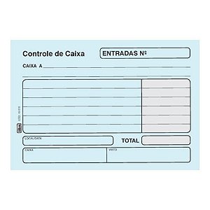 Livro 100f Controle Caixa Entrada Azul - Tilibra