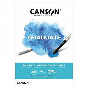 Bloco A3 250g 20f Graduate Aquarela - Canson