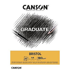 Bloco A4 180g 20f Graduate Bristol - Canson