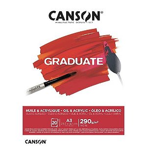 Bloco A3 290g 20f Graduate Oleo E Acrilico -canson