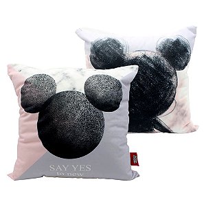 Almofada 40x40cm Fibra Veludo Mickey Marmor - Zona