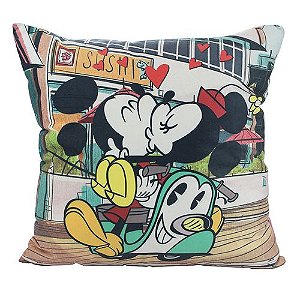 Almofada 40x40cm Fibra Veludo Minnie Cartoon- Zona