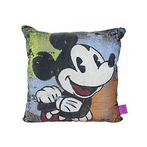 Almofada 40x40cm Fibra Veludo Mickey Mouse - Zona