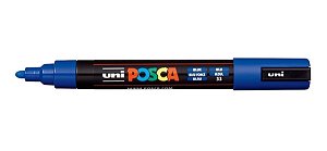 Caneta Bulled Shaped Posca 5m Azul - Uni Ball