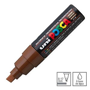 Caneta Chisel Shaped Posca 8k Marrom - Uni