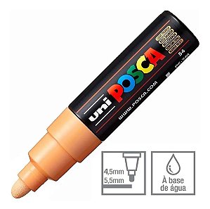 Caneta Bulled Shaped Posca 7m Laranja Claro - Uni