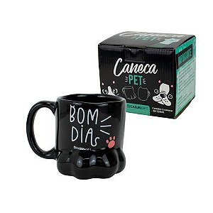 Caneca 350ml Pata De Gato Preto - Mileno