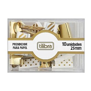 Binder 25mm C/10 Dourado - Tilibra