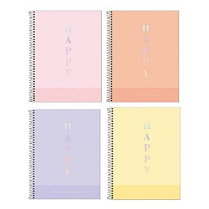 Caderno Esp Cd A4 90g 1m 80f Happy - Tilibra