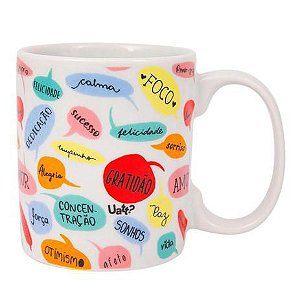 Caneca Cilindrica Love Canecas Palavras - Uatt