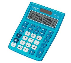 Calculadora Mesa 12 Digitos Mc3812 Azul - Molin