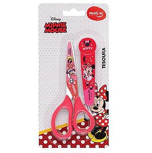 Tesoura 13,5cm C/protetor Minnie - Molin