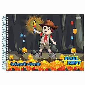 Caderno Esp Cartografia Cd 60f Pixel Kraft - Sd