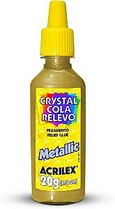 Cola Crystal 532 Metallic Ouro - Acrilex